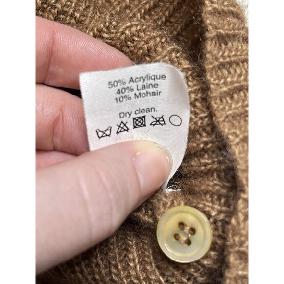 J.Crew Sweater Wool Mohair blend Women Size Small Brown w/ Buttons - Picture 10 of 11